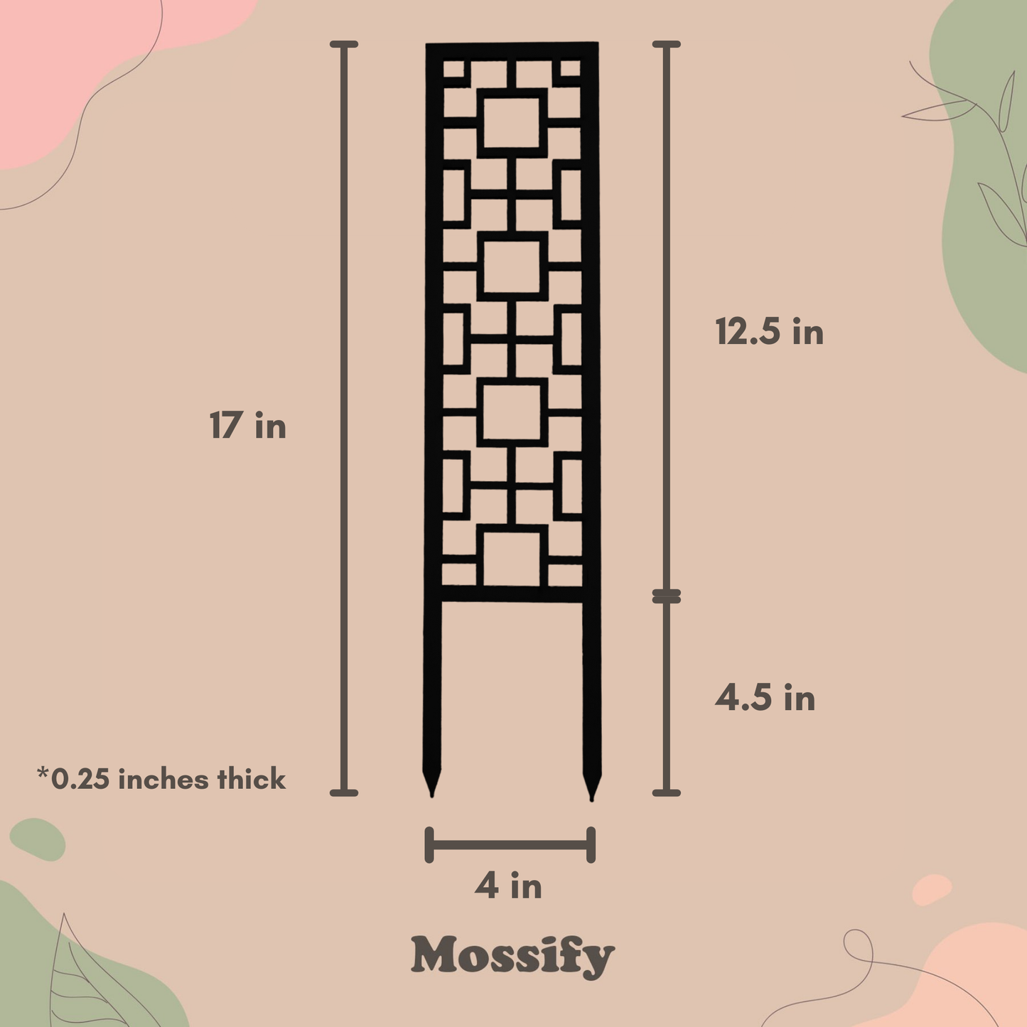 Tropical Squares Wooden Trellis