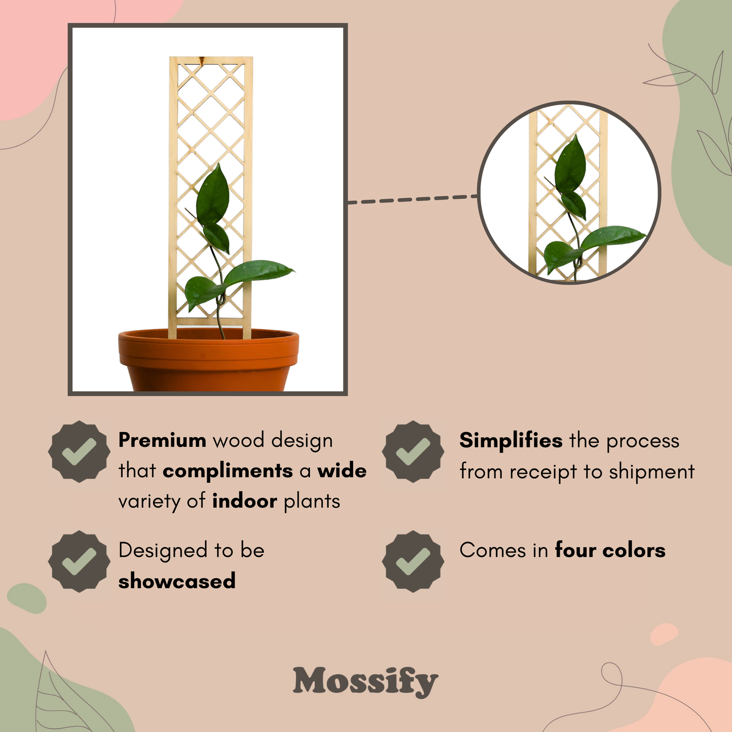 Cross-Hatch Wooden Trellis
